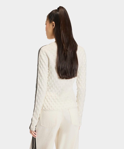 adidas(アディダス)の「adidas/アディダス SLIM LS TEE ウールスパイクニット スウェット 2026年 夏 夏服(スウェット・レディース・ブラック/ホワイト・L/M/S/XS)」の8枚目の写真