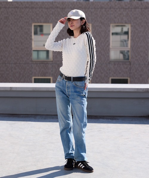 adidas(アディダス)の「adidas/アディダス SLIM LS TEE ウールスパイクニット スウェット 2026年 夏 夏服(スウェット・レディース・ブラック/ホワイト・L/M/S/XS)」の20枚目の写真