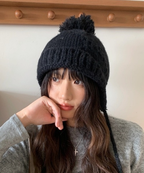 ベーシックボンボンニットキャップ（ニットキャップ/ビーニー）｜Vipoa