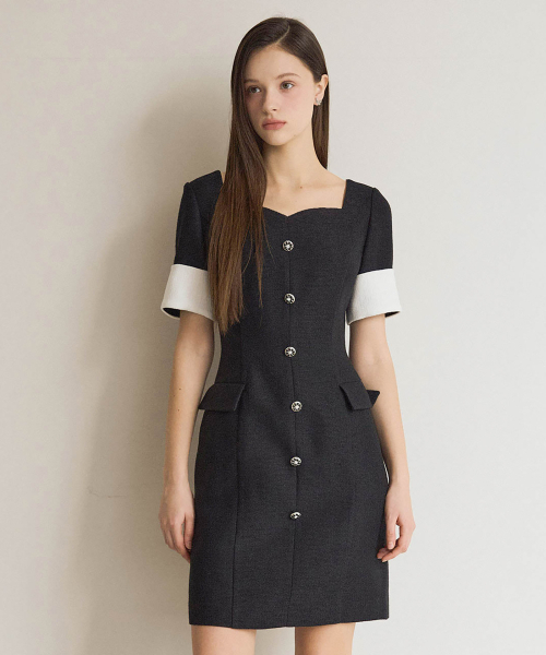 JULIY&CALLA(ジュリー&カラー)の「25SS カラー110ワンピースミドルトンワンピース ブラック(ワンピース・レディース・その他・SMALL)」の2枚目の写真
