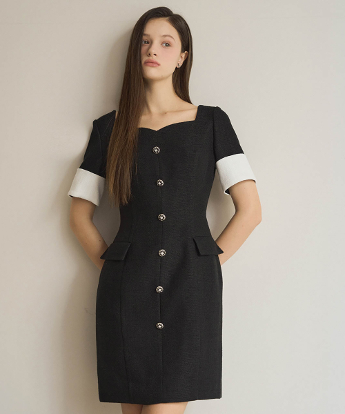 JULIY&CALLA(ジュリー&カラー)の「25SS カラー110ワンピースミドルトンワンピース ブラック(ワンピース・レディース・その他・SMALL)」の4枚目の写真