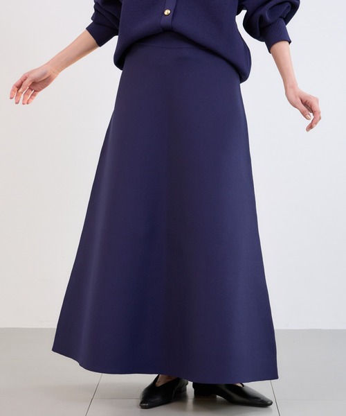 BARNYARDSTORM(バンヤードストーム)の「BARNYARDSTORM / ニットフレアスカート <セットアップ対応>【WEB限定】(スカート・レディース・ネイビー/ベージュ/ブラック・FREE)」の1枚目の写真