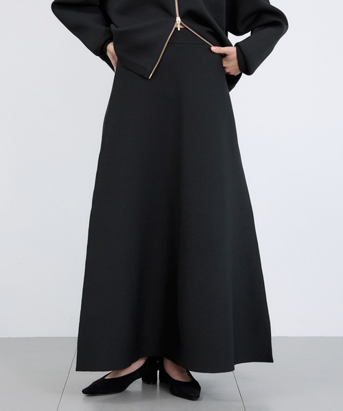 BARNYARDSTORM(バンヤードストーム)の「BARNYARDSTORM / ニットフレアスカート <セットアップ対応>【WEB限定】(スカート・レディース・ネイビー/ベージュ/ブラック・FREE)」の2枚目の写真