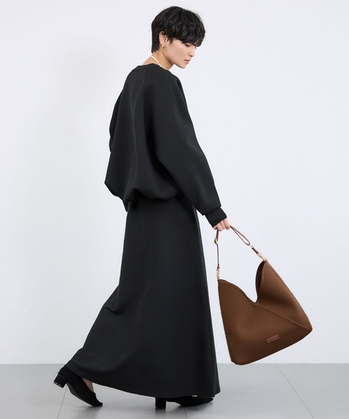 BARNYARDSTORM(バンヤードストーム)の「BARNYARDSTORM / ニットフレアスカート <セットアップ対応>【WEB限定】(スカート・レディース・ネイビー/ベージュ/ブラック・FREE)」の6枚目の写真