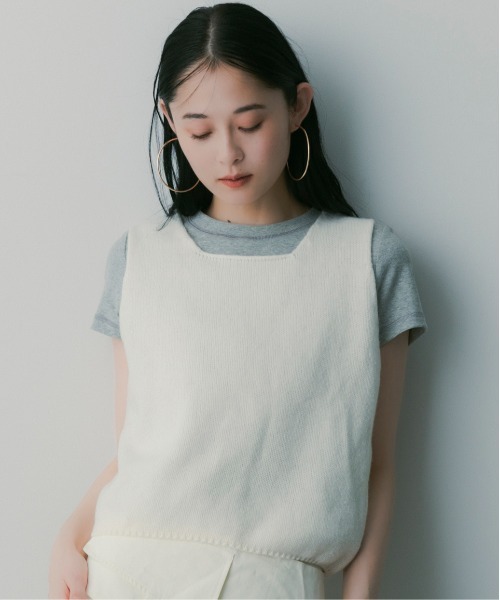 SERENO（セレーノ）の「ウールニットベスト（ベスト・レディース・トップグレー/ライトグレー/ホワイト/グレー・ONESIZE）」の2枚目の写真