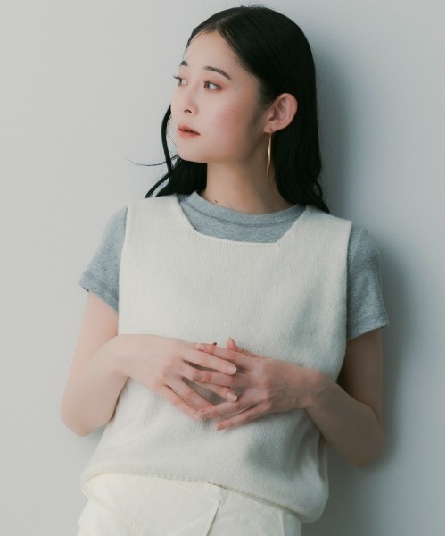 SERENO（セレーノ）の「ウールニットベスト（ベスト・レディース・トップグレー/ライトグレー/ホワイト/グレー・ONESIZE）」の13枚目の写真