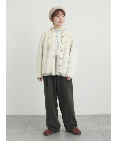 Samansa Mos2(サマンサ モスモス)の「前立てレース切替ブラウス(シャツ/ブラウス・レディース・ベージュ/グレー/オフホワイト/ブラック・F)」の9枚目の写真