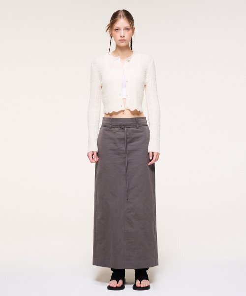 ETMON(エトモン)の「Belt Long Skirt, Charcoal(スカート・レディース・その他・S/M)」の1枚目の写真
