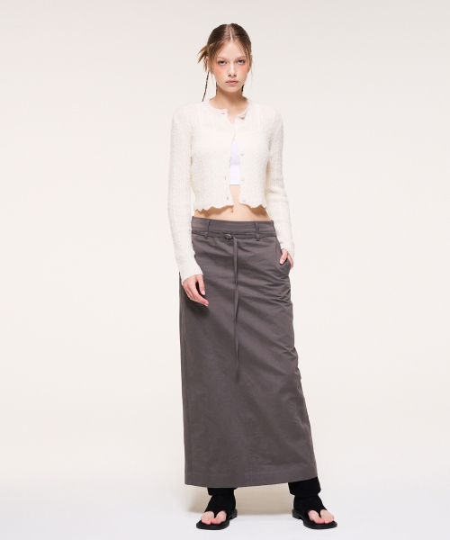 ETMON(エトモン)の「Belt Long Skirt, Charcoal(スカート・レディース・その他・S/M)」の2枚目の写真