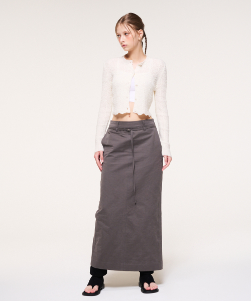 ETMON(エトモン)の「Belt Long Skirt, Charcoal(スカート・レディース・その他・S/M)」の3枚目の写真