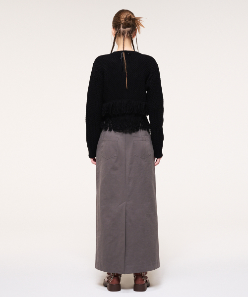 ETMON(エトモン)の「Belt Long Skirt, Charcoal(スカート・レディース・その他・S/M)」の5枚目の写真