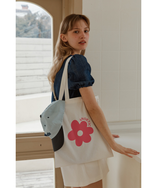 ANOETIC(アノエティック)の「ANC FLOWER ECO BAG_IVORY(エコバッグ/サブバッグ・レディース・アイボリー・FREE)」の1枚目の写真