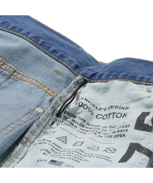 PENFIELD（ペンフィールド）の「ウィメンズ 1975 ウォッシュドセルビッジジンスカイブルー_FR1WP03U（デニムパンツ・レディース・スカイブルー・FREE）」の2枚目の写真
