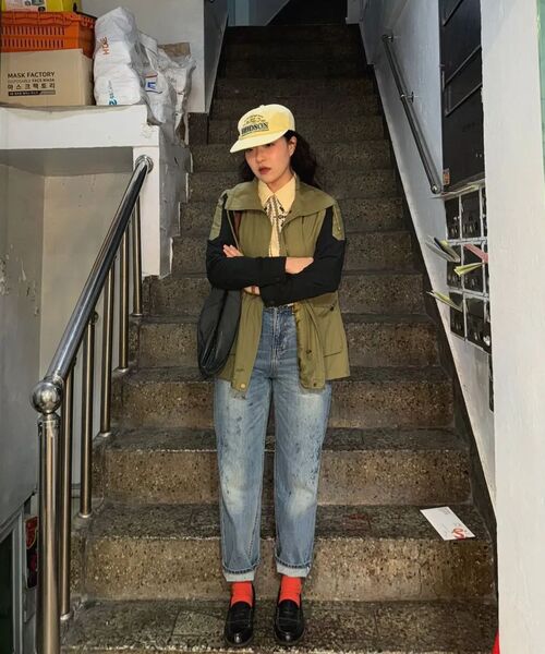 PENFIELD（ペンフィールド）の「ウィメンズ 1975 ウォッシュドセルビッジジンスカイブルー_FR1WP03U（デニムパンツ・レディース・スカイブルー・FREE）」の6枚目の写真