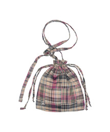 THECOLDESTMOMENT | TCM vintage check pouch bag (purple)(メッセンジャーバッグ)