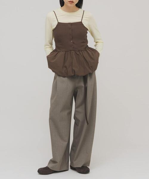 KBF(ケイビーエフ)の「バルーンビスチェSETトップス(Tシャツ/カットソー・レディース・イエロー系その他/グレー系その他/ホワイト系その他・ONE)」の1枚目の写真