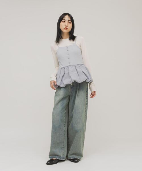 KBF(ケイビーエフ)の「バルーンビスチェSETトップス(Tシャツ/カットソー・レディース・イエロー系その他/グレー系その他/ホワイト系その他・ONE)」の8枚目の写真