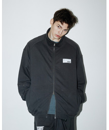 AAMBITION（アアンビション）の「リベットワイドスウェットジップアップ（シメント-チャコール）（ナイロンジャケット）」