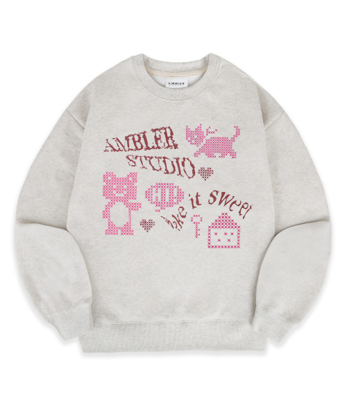 ambler(エムブラー)の「キー刺繍スウェットシャツ AMM1321 (オートミール)(スウェット・レディース・その他・S/M)」の2枚目の写真