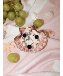 MEENDERI（ミーンデリ）の「BEADS CHAIN BRACELET - BLACK（ブレスレット）」