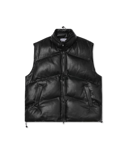 APOSTROPHE COMMA（アポストロフィコンマ）の「グロッシーレザーダウンベスト_ブラウン（ダウンベスト・メンズ・その他・SMALL/MEDIUM/LARGE）」の5枚目の写真