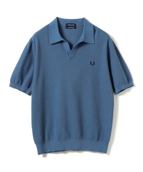 FRED PERRY（フレッドペリー）の「【別注】FRED PERRY / Skipper Knit Polo Shirt（ポロシャツ・メンズ・ブラック/ブルー系その他3・X-LARGE/LARGE/MEDIUM/SMALL）」の3枚目の写真