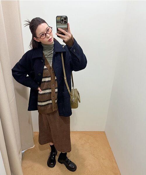 MUSINSA STANDARD WOMAN（ムシンサスタンダードウーマン）の「ウィメンズウールテンセルスリムタートルネック長袖Tシャツ[セージ]（Tシャツ/カットソー・レディース・その他・X-SMALL/SMALL/MEDIUM/LARGE）」の8枚目の写真
