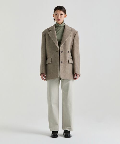MUSINSA STANDARD WOMAN（ムシンサスタンダードウーマン）の「ウィメンズウールテンセルスリムタートルネック長袖Tシャツ[セージ]（Tシャツ/カットソー・レディース・その他・X-SMALL/SMALL/MEDIUM/LARGE）」の3枚目の写真