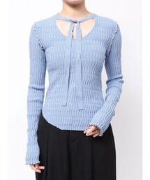 LAGUNAMOON | デザインリブボウタイニットプルオーバー(ニット/セーター)