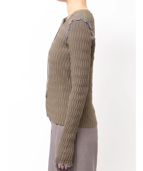 LAGUNAMOON（ラグナムーン）の「デザインリブボウタイニットプルオーバー（ニット/セーター・レディース・ブラック/ブラウン/ブルー・FREE）」の13枚目の写真