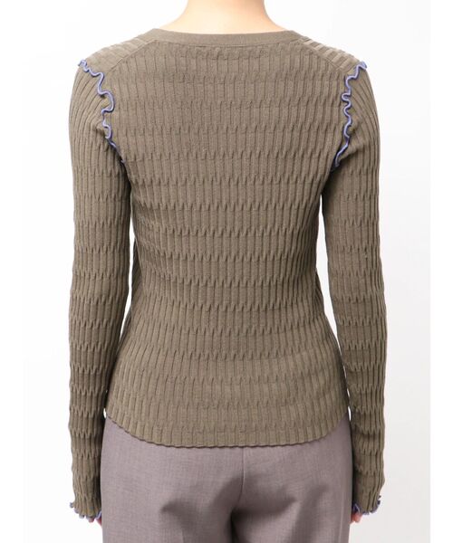 LAGUNAMOON（ラグナムーン）の「デザインリブボウタイニットプルオーバー（ニット/セーター・レディース・ブラック/ブラウン/ブルー・FREE）」の14枚目の写真