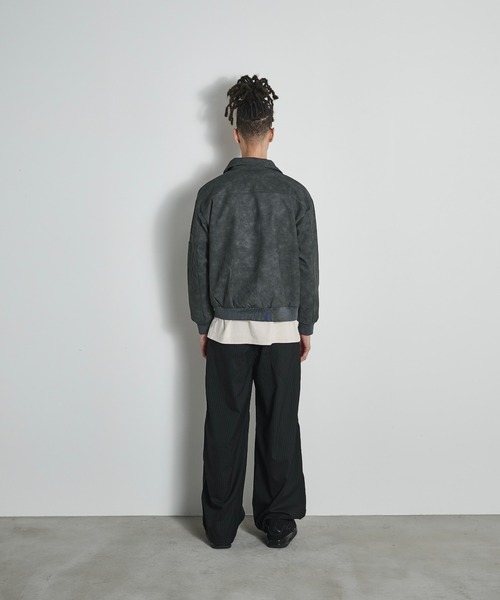 BLANK HOTEL(ブランクホテル)の「3D Design TR Stripe Wide Pants / 3DデザインTRストライプワイドパンツ(スラックス・メンズ・グレー/ブラック・L/M/S)」の11枚目の写真