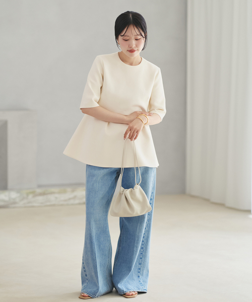 plage(プラージュ)の「air jersey pepram プルオーバー(Tシャツ/カットソー・レディース・ホワイト/ブラック・FREE)」の12枚目の写真