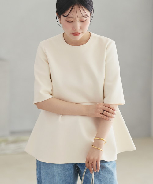 plage(プラージュ)の「air jersey pepram プルオーバー(Tシャツ/カットソー・レディース・ホワイト/ブラック・FREE)」の15枚目の写真