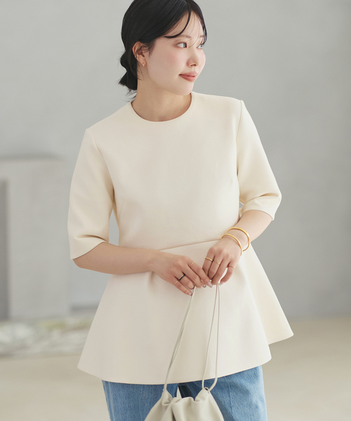 plage(プラージュ)の「air jersey pepram プルオーバー(Tシャツ/カットソー・レディース・ホワイト/ブラック・FREE)」の16枚目の写真