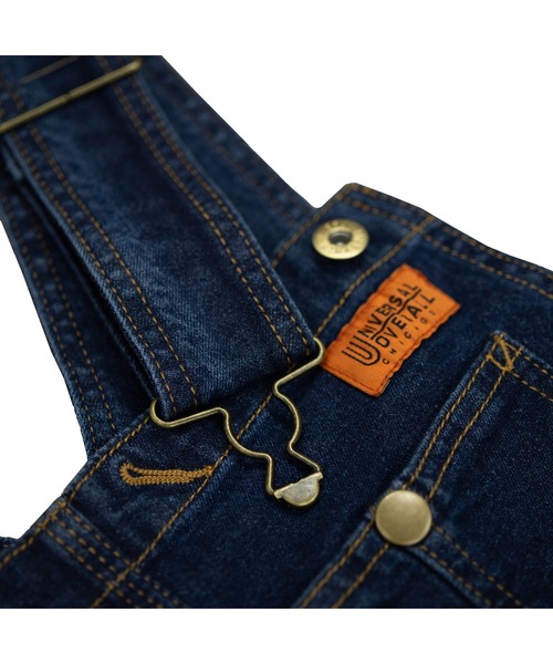 UNIVERSAL OVERALL（ユニバーサルオーバーオール）の「DENIM OVERALL/デニムオーバーオール（サロペット/オーバーオール・キッズ・インディゴブルー・S/XS/L/M）」の3枚目の写真