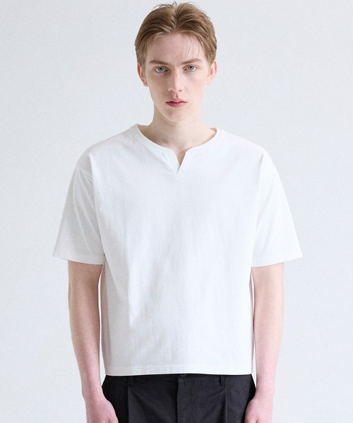 Parts Lab.（パーツラボ）の「【Parts Lab.】Functional Cool V-Crewneck Tee / 機能性VネッククルーネックTシャツ（接触冷感＋吸水速乾）（Tシャツ/カットソー・メンズ・ブラック/ホワイト・L/M/S）」の3枚目の写真