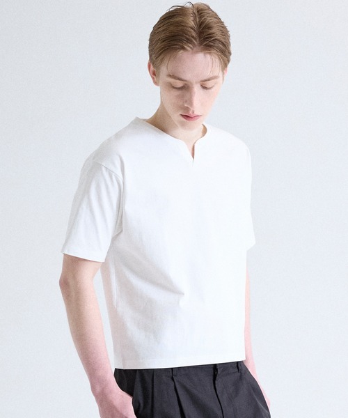 Parts Lab.（パーツラボ）の「【Parts Lab.】Functional Cool V-Crewneck Tee / 機能性VネッククルーネックTシャツ（接触冷感＋吸水速乾）（Tシャツ/カットソー・メンズ・ブラック/ホワイト・L/M/S）」の6枚目の写真