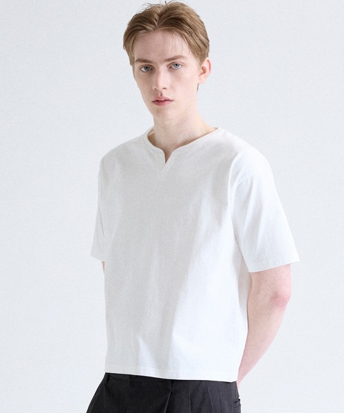 Parts Lab.（パーツラボ）の「【Parts Lab.】Functional Cool V-Crewneck Tee / 機能性VネッククルーネックTシャツ（接触冷感＋吸水速乾）（Tシャツ/カットソー・メンズ・ブラック/ホワイト・L/M/S）」の7枚目の写真