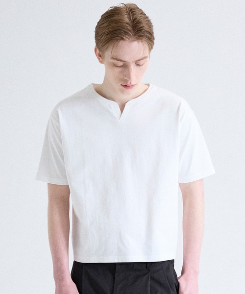 Parts Lab.（パーツラボ）の「【Parts Lab.】Functional Cool V-Crewneck Tee / 機能性VネッククルーネックTシャツ（接触冷感＋吸水速乾）（Tシャツ/カットソー・メンズ・ブラック/ホワイト・L/M/S）」の8枚目の写真