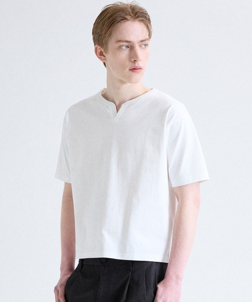 Parts Lab.（パーツラボ）の「【Parts Lab.】Functional Cool V-Crewneck Tee / 機能性VネッククルーネックTシャツ（接触冷感＋吸水速乾）（Tシャツ/カットソー・メンズ・ブラック/ホワイト・L/M/S）」の9枚目の写真