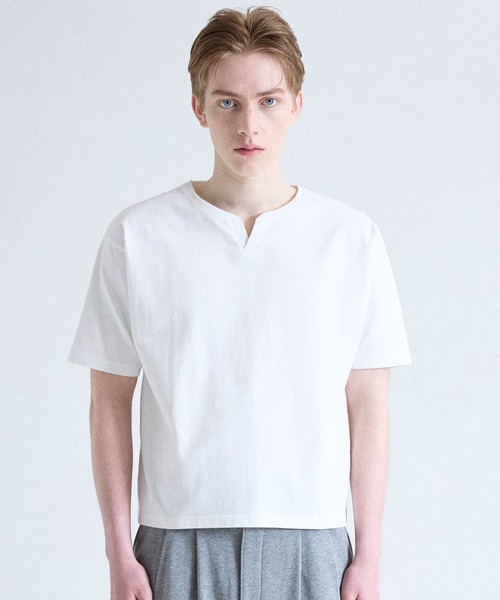 Parts Lab.（パーツラボ）の「【Parts Lab.】Functional Cool V-Crewneck Tee / 機能性VネッククルーネックTシャツ（接触冷感＋吸水速乾）（Tシャツ/カットソー・メンズ・ブラック/ホワイト・L/M/S）」の10枚目の写真