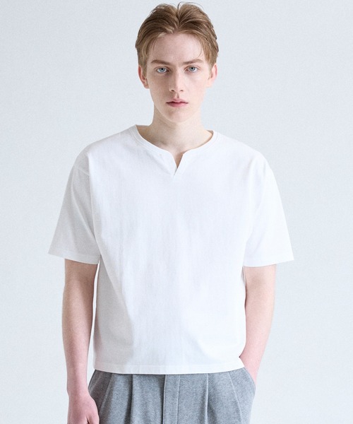 Parts Lab.（パーツラボ）の「【Parts Lab.】Functional Cool V-Crewneck Tee / 機能性VネッククルーネックTシャツ（接触冷感＋吸水速乾）（Tシャツ/カットソー・メンズ・ブラック/ホワイト・L/M/S）」の11枚目の写真