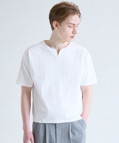 Parts Lab.（パーツラボ）の「【Parts Lab.】Functional Cool V-Crewneck Tee / 機能性VネッククルーネックTシャツ（接触冷感＋吸水速乾）（Tシャツ/カットソー・メンズ・ブラック/ホワイト・L/M/S）」の12枚目の写真