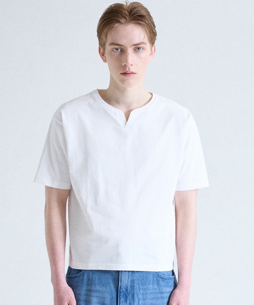 Parts Lab.（パーツラボ）の「【Parts Lab.】Functional Cool V-Crewneck Tee / 機能性VネッククルーネックTシャツ（接触冷感＋吸水速乾）（Tシャツ/カットソー・メンズ・ブラック/ホワイト・L/M/S）」の17枚目の写真