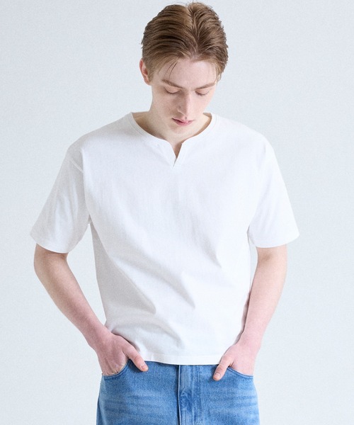 Parts Lab.（パーツラボ）の「【Parts Lab.】Functional Cool V-Crewneck Tee / 機能性VネッククルーネックTシャツ（接触冷感＋吸水速乾）（Tシャツ/カットソー・メンズ・ブラック/ホワイト・L/M/S）」の19枚目の写真