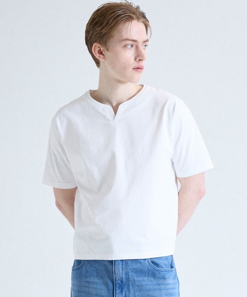 Parts Lab.（パーツラボ）の「【Parts Lab.】Functional Cool V-Crewneck Tee / 機能性VネッククルーネックTシャツ（接触冷感＋吸水速乾）（Tシャツ/カットソー・メンズ・ブラック/ホワイト・L/M/S）」の20枚目の写真