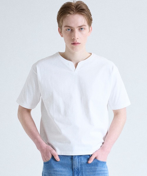 Parts Lab.（パーツラボ）の「【Parts Lab.】Functional Cool V-Crewneck Tee / 機能性VネッククルーネックTシャツ（接触冷感＋吸水速乾）（Tシャツ/カットソー・メンズ・ブラック/ホワイト・L/M/S）」の21枚目の写真
