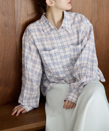 IENA | 《新色/追加》シャーリングチェックショートシャツ(シャツ/ブラウス)