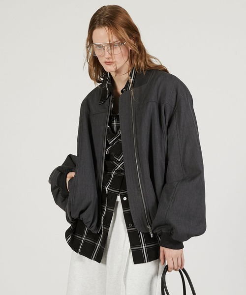 PRANK PROJECT(プランクプロジェクト)の「【2026Spring Pre-Order】スーチングブルゾン / Suiting Blouson(ブルゾン・レディース・ブラック・FREE)」の10枚目の写真